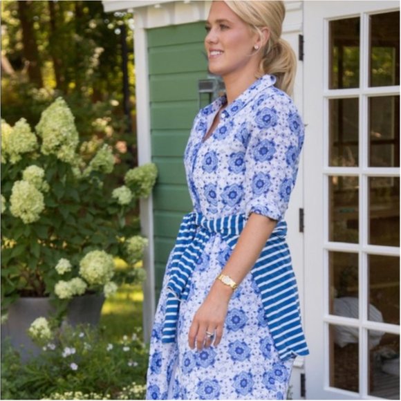 India Amory -Julia Shirtdress China Blue - Picture 2 of 5